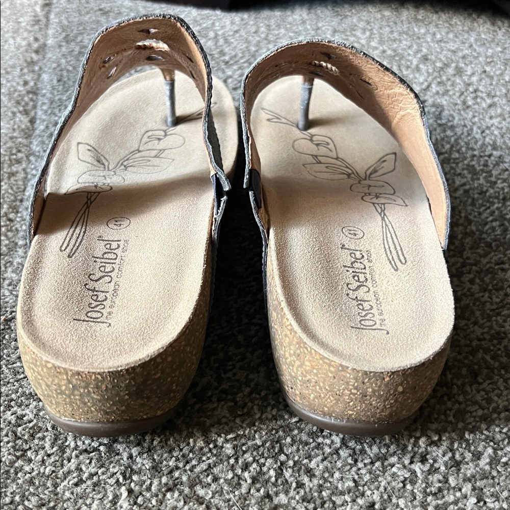 NWOT Josef Seibel Natalya Leather Thong Sandal - 41 - Picture 5 of 9